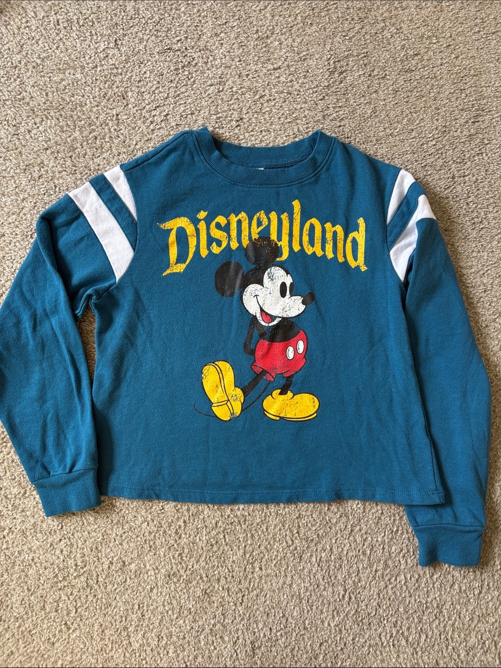Disney Teal Mickey Vintage-Style Crewneck Sweatshirt